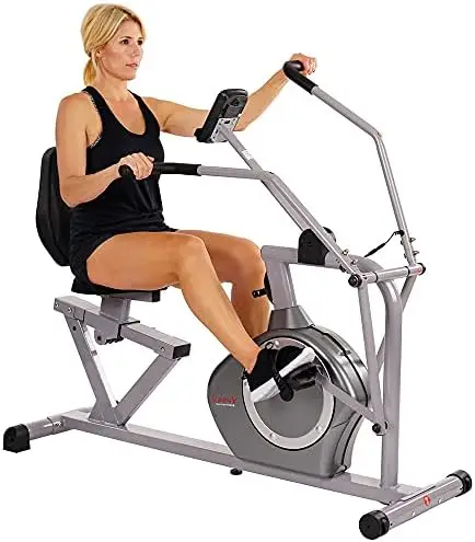 

Health & Fitness Compact Performance Recumbent Bike with Dual Motion Arm Exercisers, Quick Adjust Seat & Optional Exclus