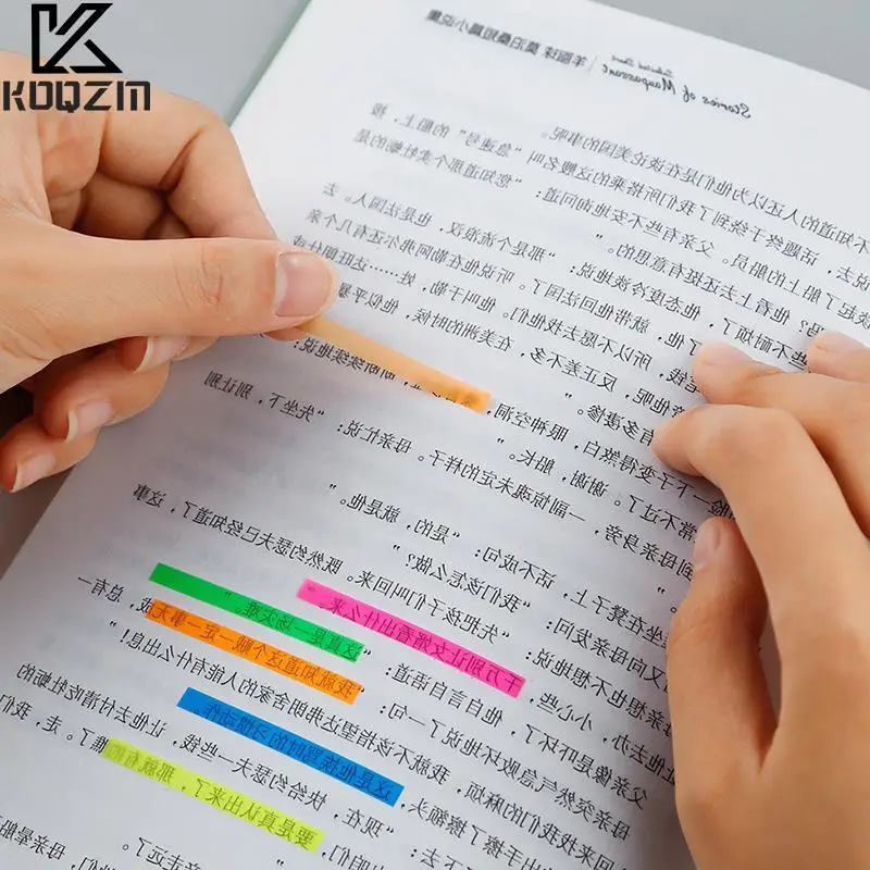 

1set Fluorescence Label Memo Pad Cute Morandi Color Index Mark Stickers Sticky Notes Bookmarks Stationery School Office Supply