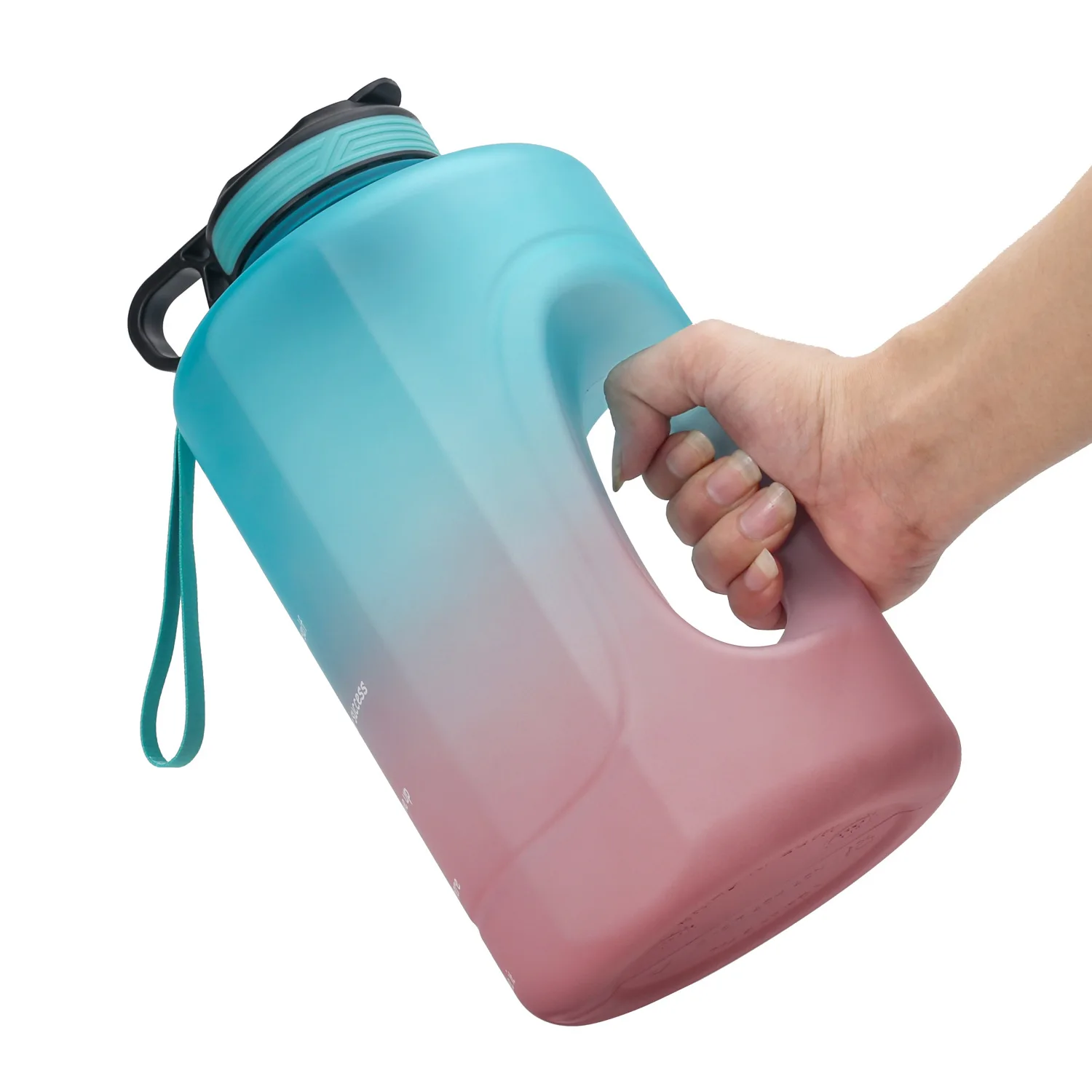 

3.78L Large Water Bottles Double Scale Gym Gradient Water Bottle Portable Travel Bottles Sports Fitness Cup for Tour Picnic Yoga