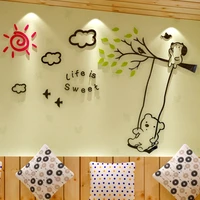 acrylic wall stickers 3d stereo childrens room tv background wall living room room decoration stickers