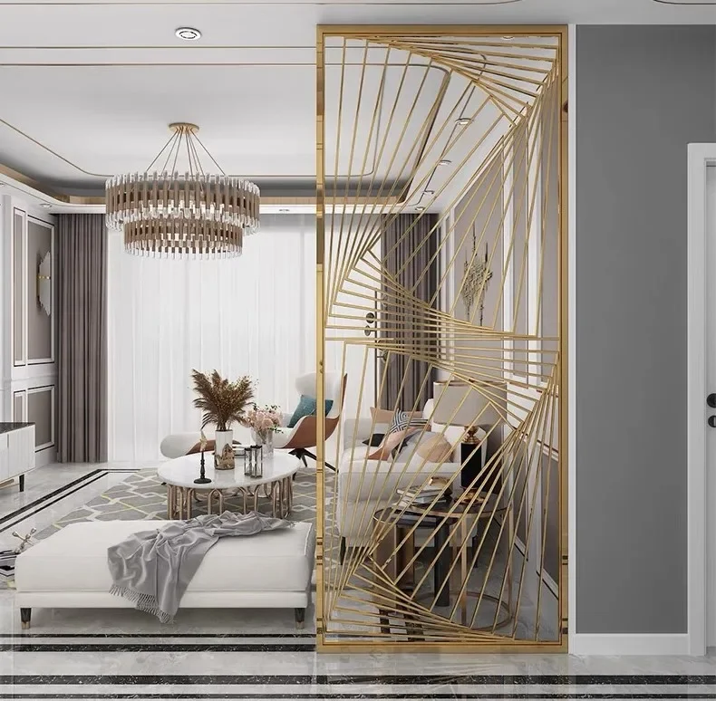 SUS 304 201 Легкая роскошная перегородка из золотой нержавеющей стали перегородки