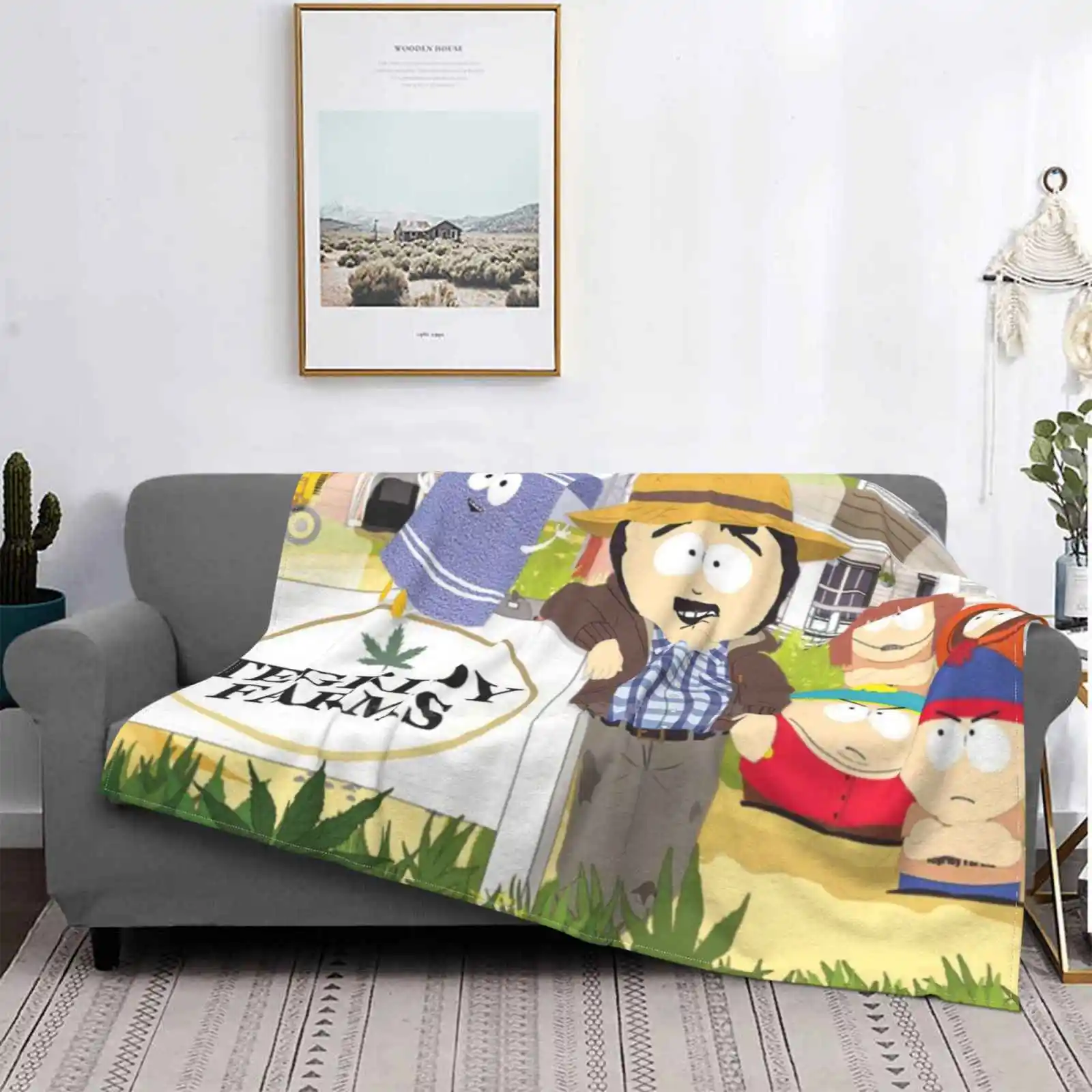

Tegridy Farms Randy Marsh For Home Sofa Bed Camping Car Plane Travel Portable Blanket Tegridy Tegridy Farms Member Member