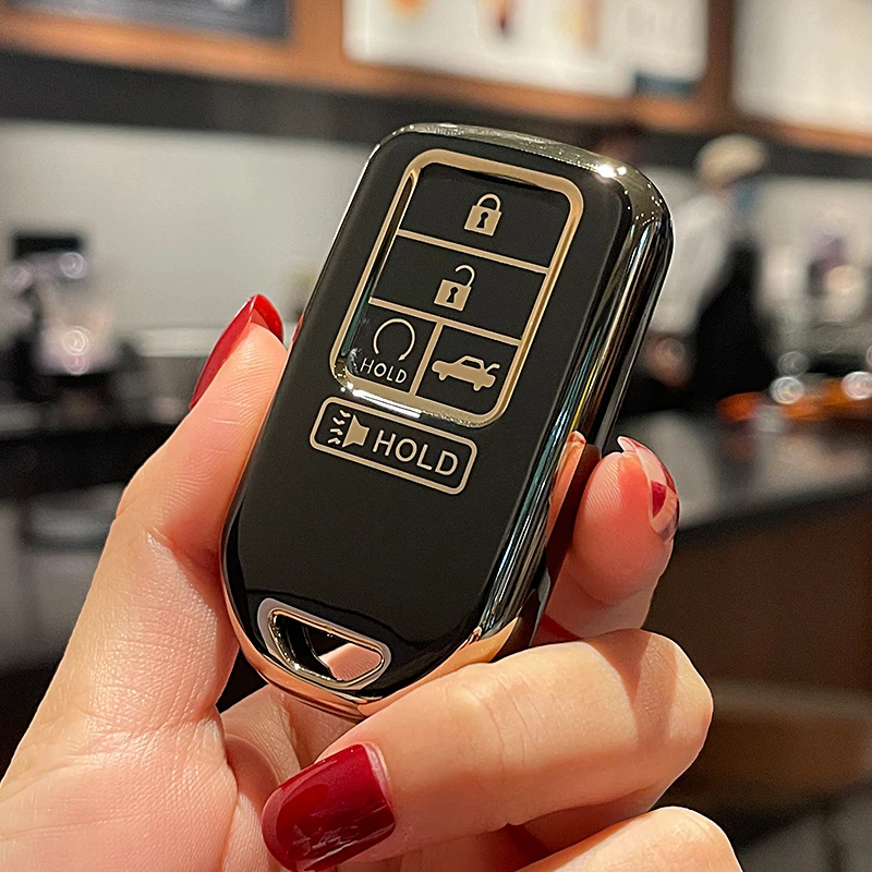 

Чехол для автомобильного ключа дистанционного управления из ТПУ с 5 кнопками, оболочка для 2021 2020 Honda Accord Civic HRV CRV Pilot Odyssey, аксессуары для паспорта и автомобиля