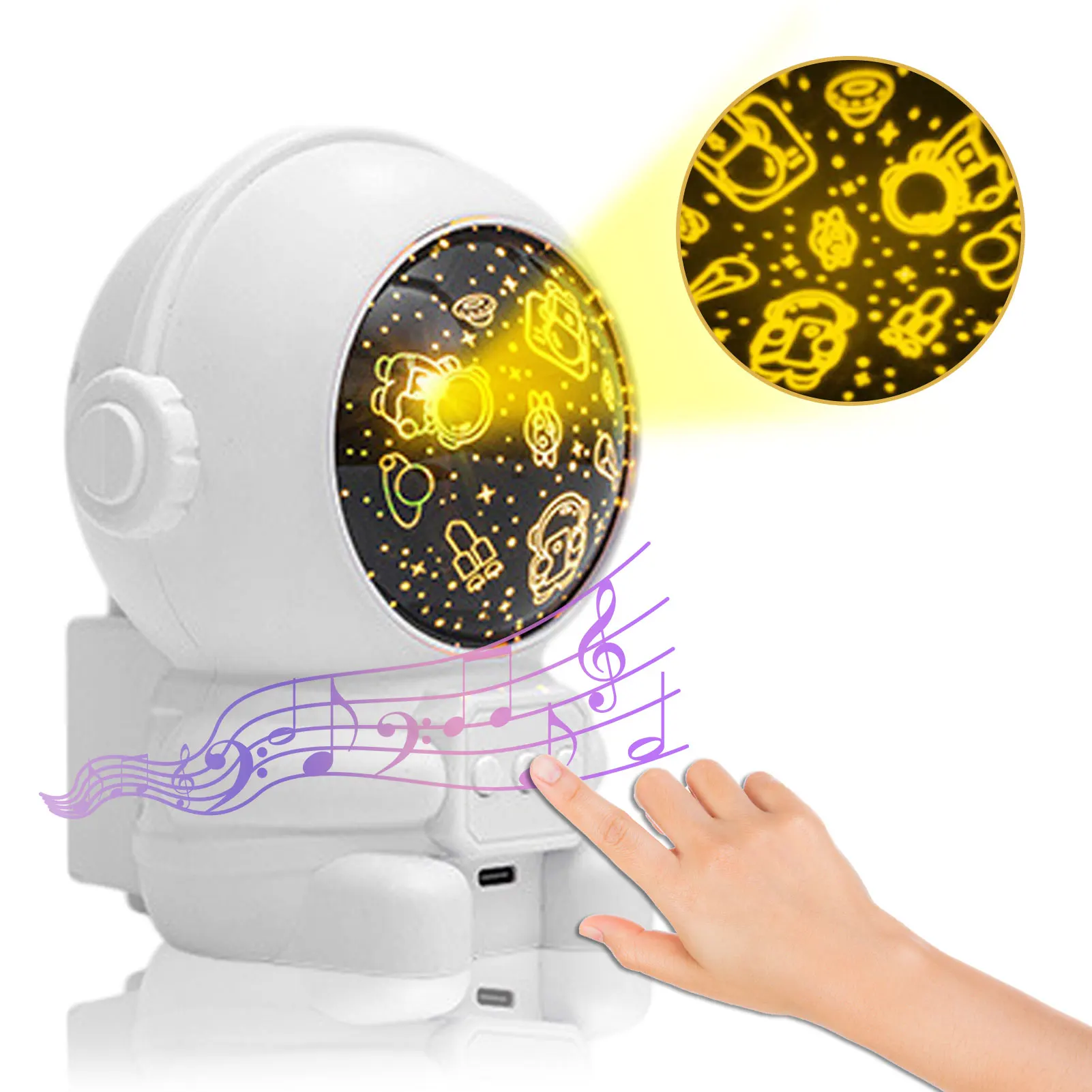 

Astronaut Projector Astronaut Starry Ceiling Led Lamp Space Themed Bedroom Decor Projector With Music And 5 Lighting Mode For