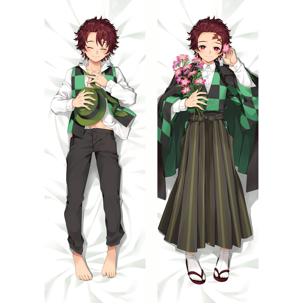 

2WAY/WT Demon Slayer Pillowcase Kamado Tanjirou Double-Sided Printing Pillow Case Kimetsu No Yaiba Anime Dakiamkura Cover