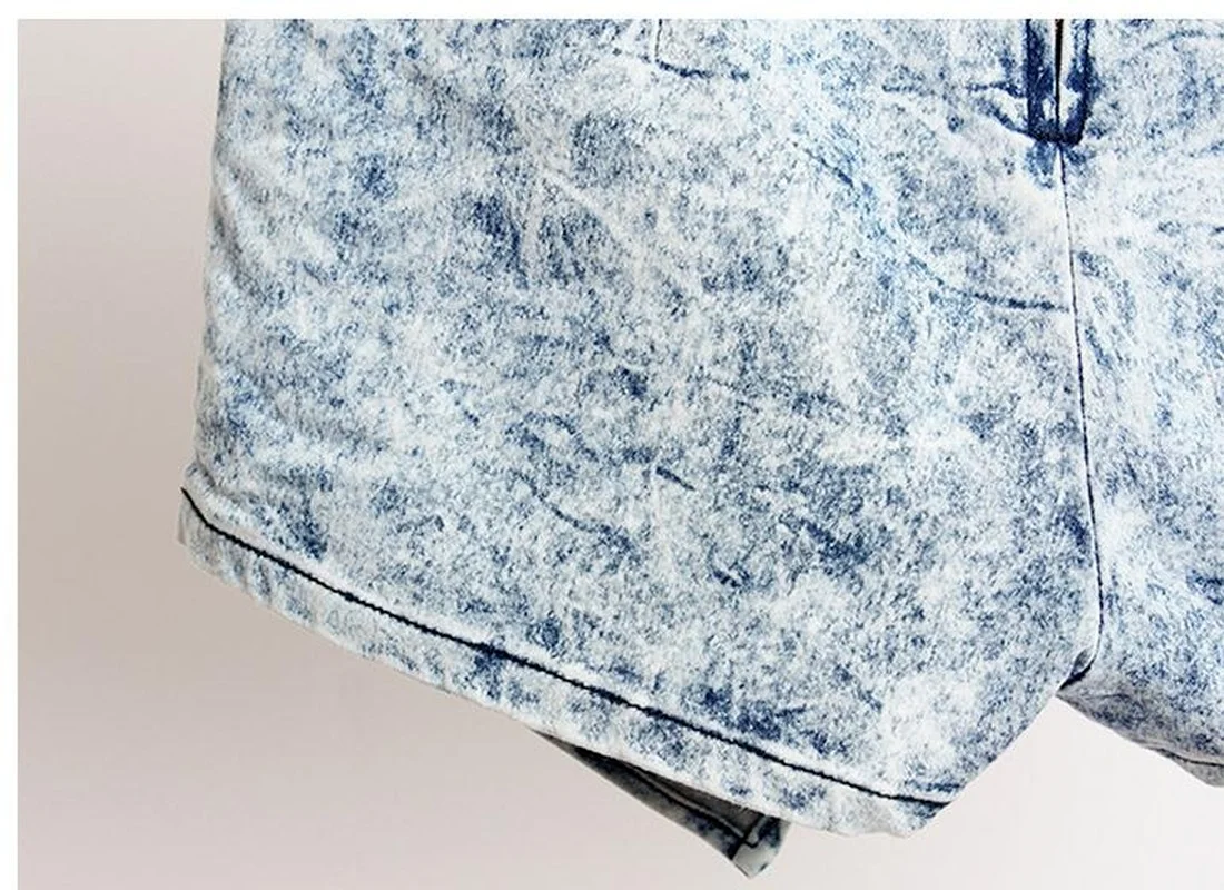 2021 Women Summer Casual Sexy High Waist Denim Shorts with Zipper Female Large Size Patchwork Overlapping Irregular Short Jeans