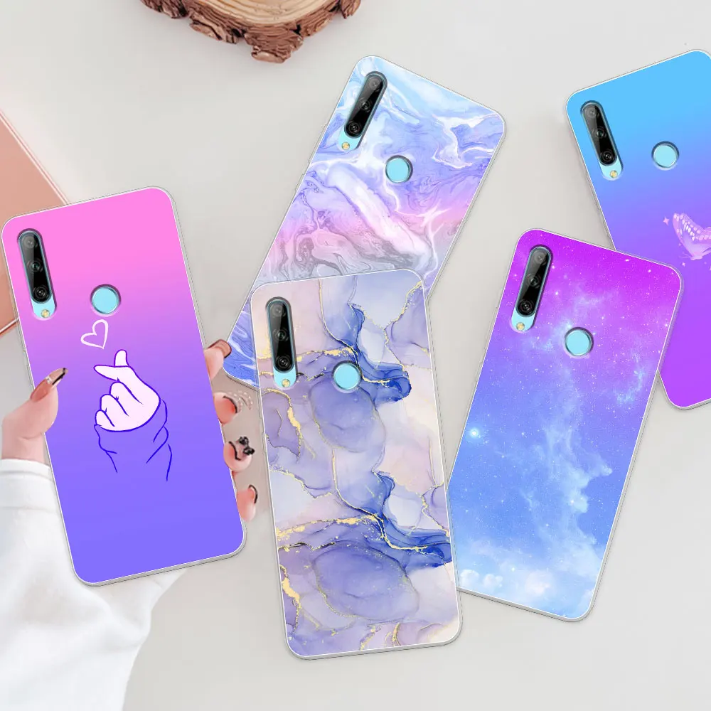 Чехол для Huawei Y9P Y9 Prime 2019 окрашенный прозрачный силиконовый мягкий чехол из ТПУ