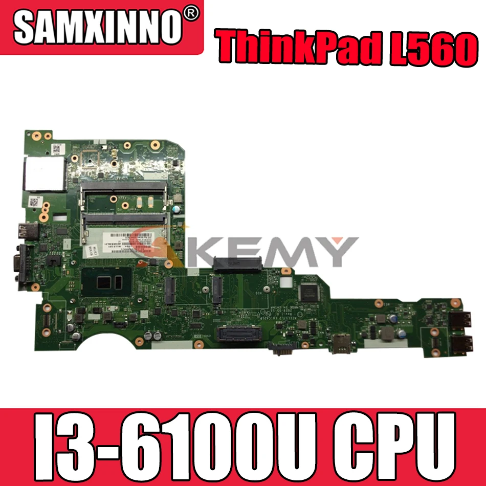 

Материнская плата Akemy для ноутбука Lenovo ThinkPad L560 AILL1/L2 LA-C421P CPU I3 6100U DDR3 100% Протестировано ОК