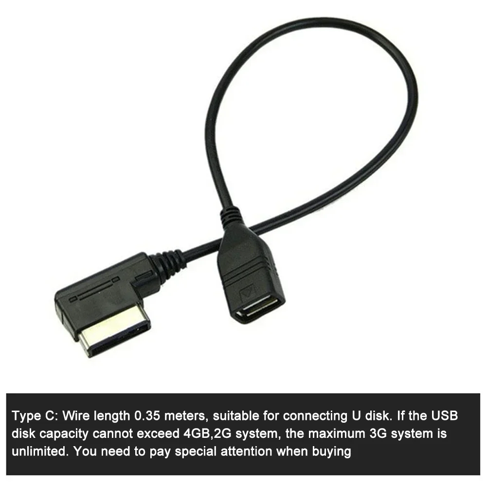 Автомобильный USB AUX музыкальный кабель AMI sma Plug And Play черный для A4L A5 A8 Q5 из ПВХ новый