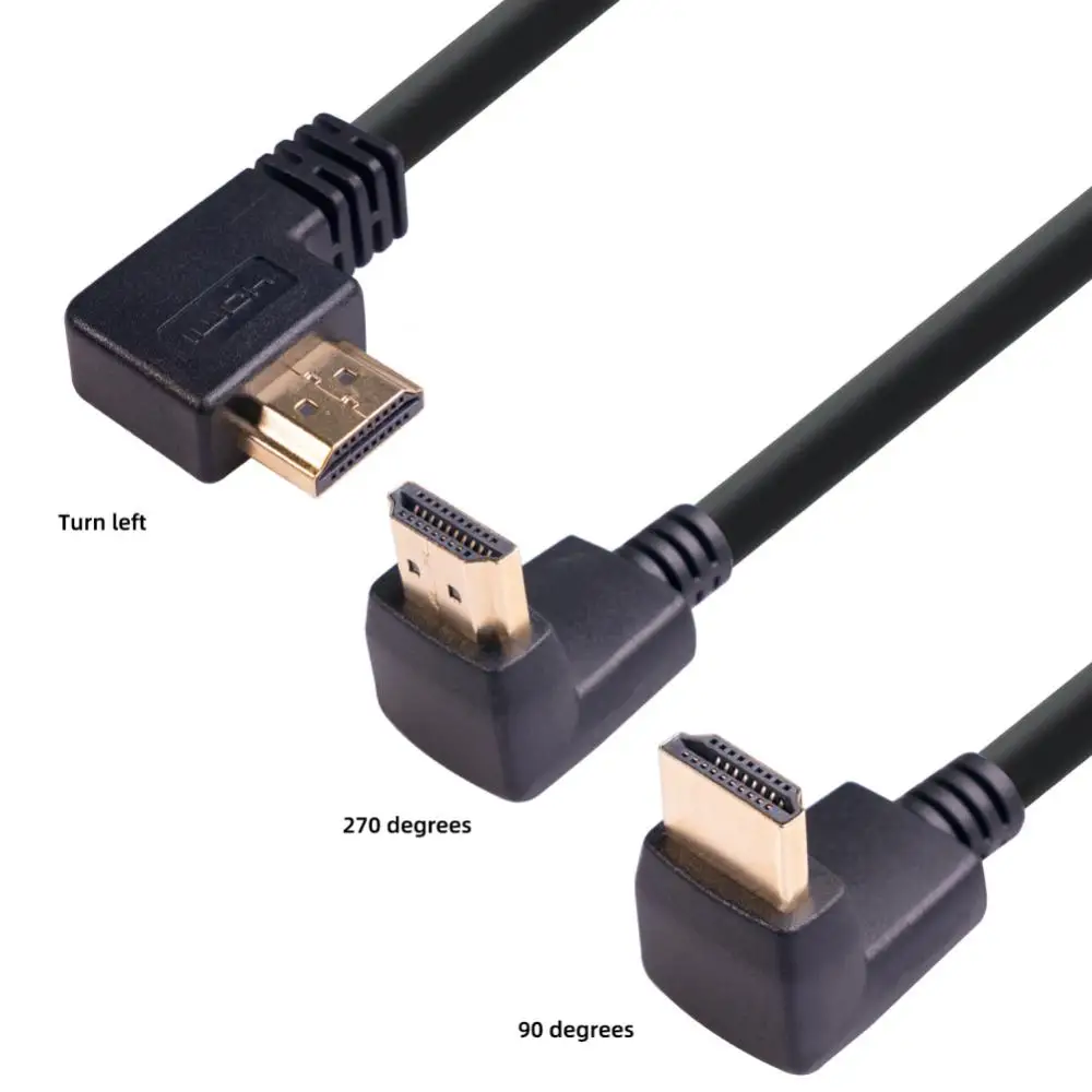

New 4K Extender Extension Cable Male To Female HDTV 90 Degree Right Angled Elbow Cord Male To Female 4K Extender Wholesale