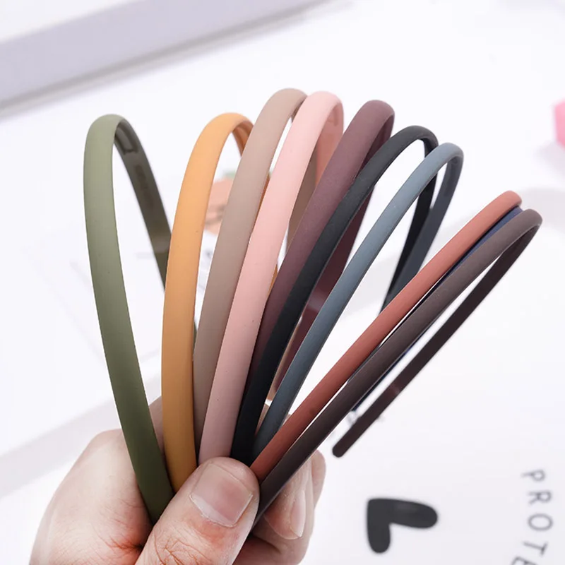 

Frosted Thin Hairband Bezel Morandi Color Headband Fashion Simple Makeup Face Wash Hairpin Hair Hoop for Women Girl Headwear