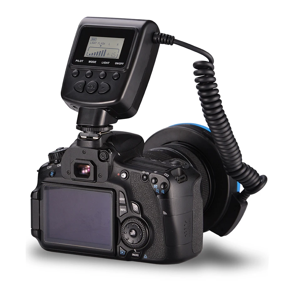 mamen 48 macro led ring flash light with 9 adapter ring for nikon canon pentax olympus panasonic camera dslr ring flash kit free global shipping