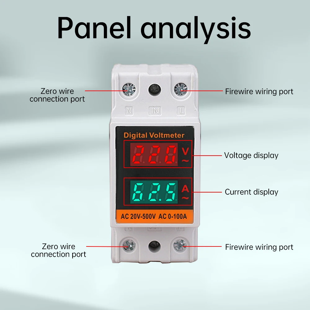 Вольтметр Амперметр переменного тока 50-500 в А однофазный цифровой измеритель