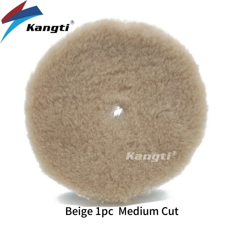 

Kangti 5 "/6" шерстяная подушечка высокой плотности из овечьей шерсти, полировальная подушечка для полировки автомобиля, полировка воском