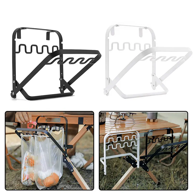 

Portable Garbage Bag Holder Accessories Foldable Trash Bag Holder Table Garbage Bag Holder for Camping Picnic Barbeque