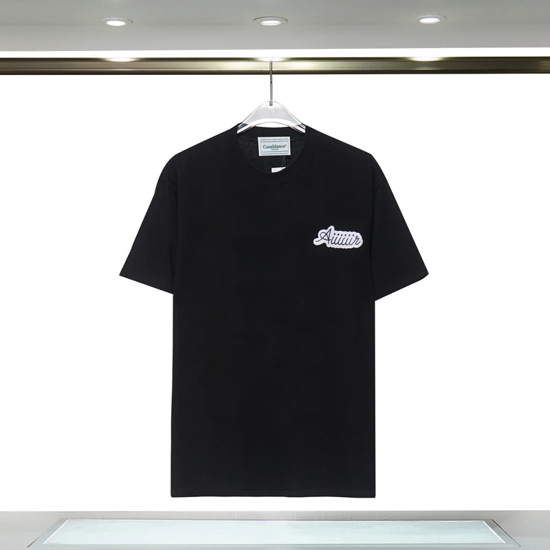 

Real Photo Casablanca Tees Aeroplane Printed T-shirt Short Sleeve Graphic T Shirts One Day Ship Out Men Clothing