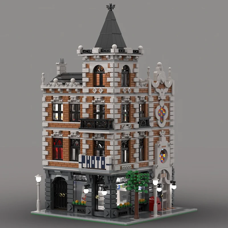 

New 3443 Pieces Creative Hot Sale Street View Model Moc Modular House Building Model Building Blocks Educational Kids Toy Gifts