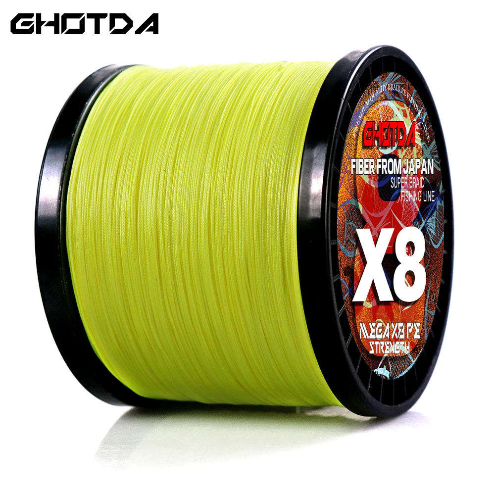 

GHOTDA 8+1 Strands 300M 9x 8x Braided Fishing Line PE Sea Saltwater Fishing Weaves Super Strong Power Main Line 20-100LB