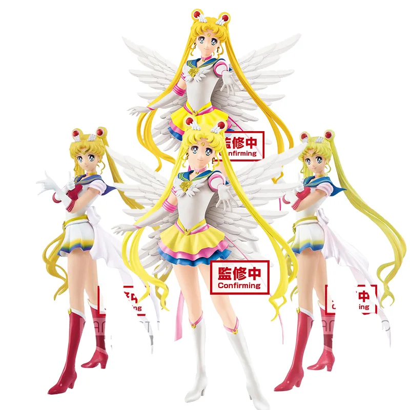 

Bandai Original Sailor Moon Figure Glitter Glamours Eternal Sailor Moon Action Model Anime Figure Collection Kids Toys