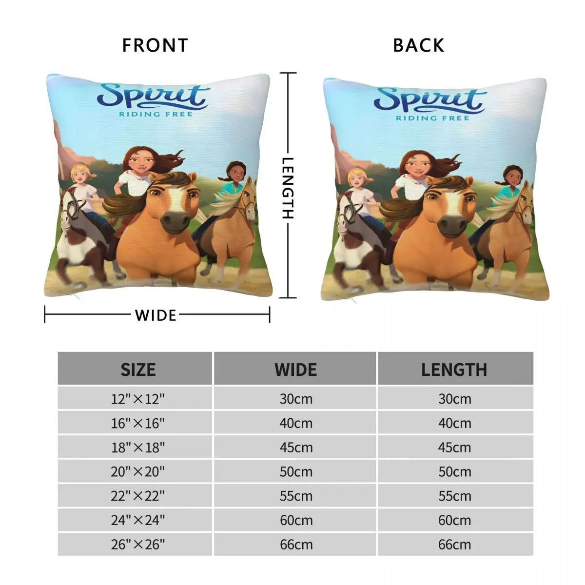 Наволочка Spirit Riding Free с рисунком лошади полиэстеровая наволочка принтом