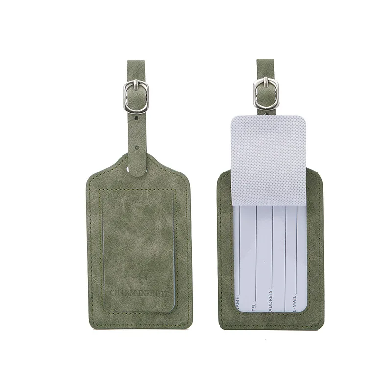 

ID Address Protection Luggage Tag PU Leather Luggage Bag Case Tags Portable Travel Bags Labels Suitcase Tag for Women Men 2022
