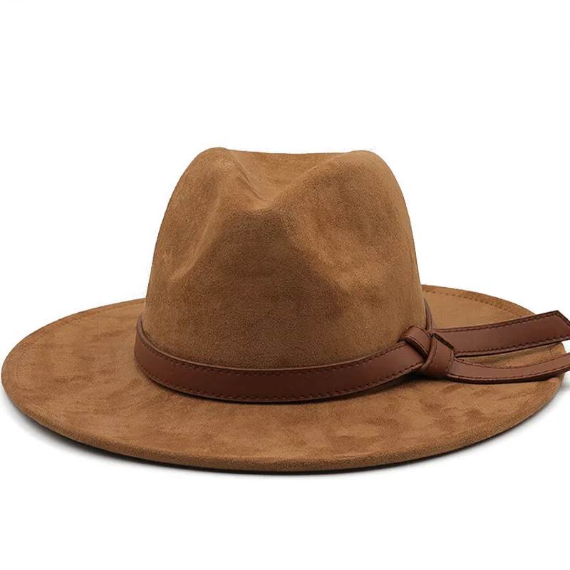 2023 New Suede Fedoras Hat Unisex Panama Gentleman Caps Jazz Fedora for Women Men Solid Color Fashion Top Hats шапк 모자 кепка