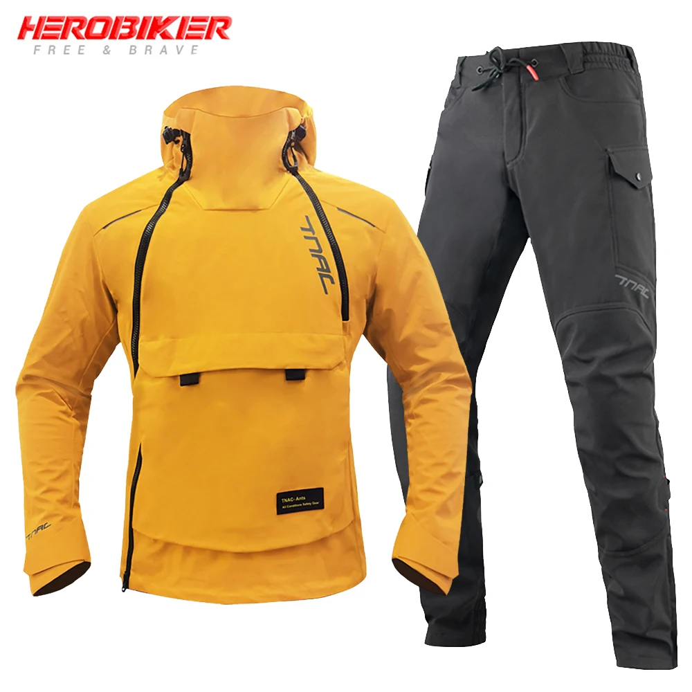 

Мотоциклетный костюм HEROBIKER, летняя гоночная куртка, дышащая одежда для мотокросса, для верховой езды, водонепроницаемая, Всесезонная