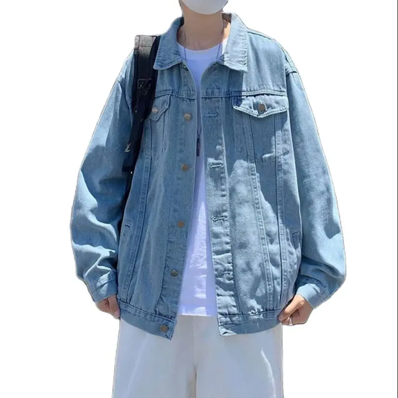 

Джинсовая куртка мужская оверсайз, свободного покроя, в ковбойском стиле, весна-осень 2023