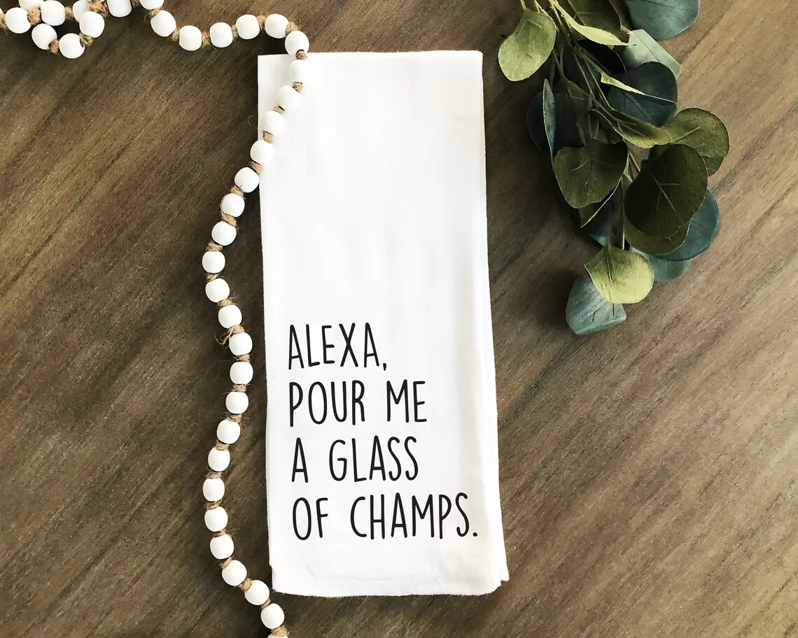 Чайное полотенце Alexa для шампанского мучного мешка забавное чайное декор