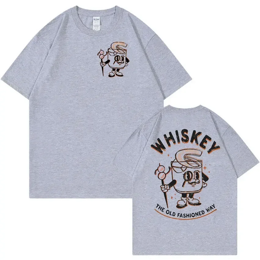 Забавная футболка Negroni коктейльный мультфильм 2024 Мужская Женская Ретро