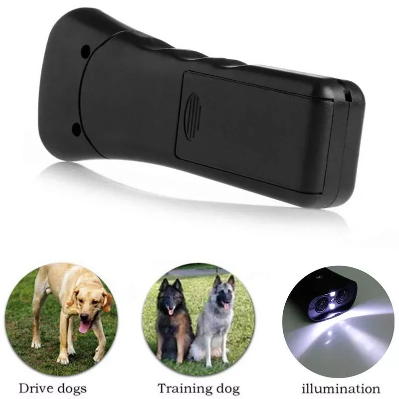 

Pet Dog Repeller Whistle Anti Barking Stop Bark Training Device Trainer LED Ultrasonic 3 in 1 Anti Barking Without Battery