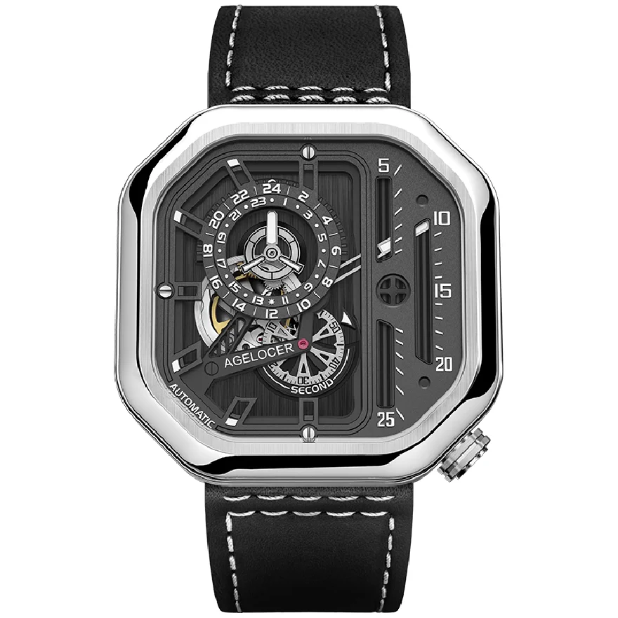 

AGELOCER Self-winding Automatic Mechanical Watches Men Luxury Watch Sport Design Luminous Waterproof 44mm Sapphire Clock