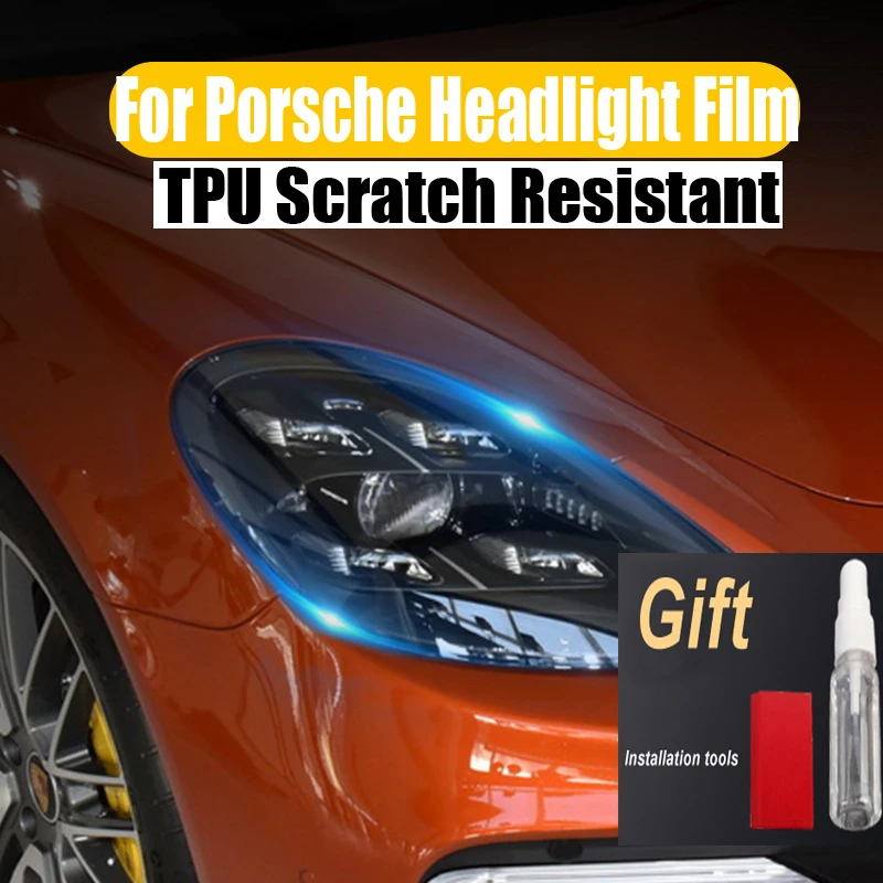 

Автомобильная фара головного света, Прозрачная черная краска, наклейки Porsche Palamela 10-21, внешние аксессуары