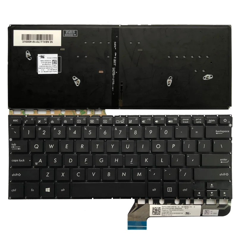 Новая английская американская клавиатура для ASUS UX430 UX430U UX430UA UX430UQ UX305UAB черная без