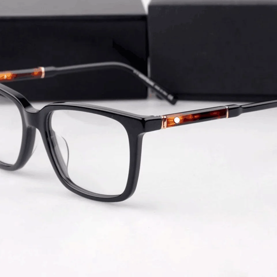 

MontbIonc Luxury fashion Acetate brand MB741 men's prescription glasses frame women's leopard print computer