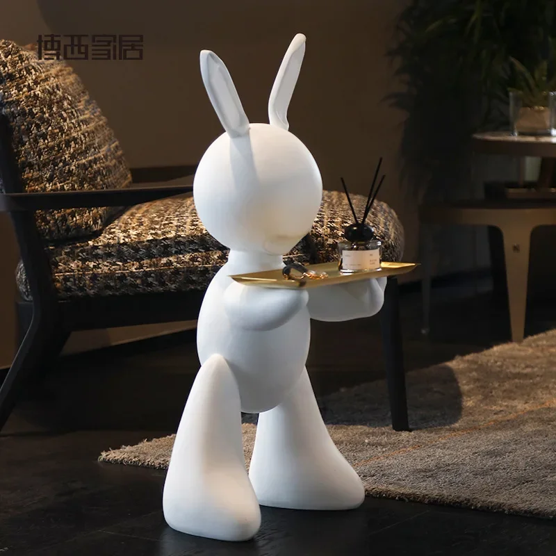 

2022 Rabbit Entrance TV Cabinet Resin Ornaments Cabinet Pallets Housewarming Gifts Home Decoration