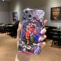 bandai anime one piece luffy phone cases for iphone 13 12 11 pro max xr xs max 8 x 7 se blu ray silicone anti drop men cover