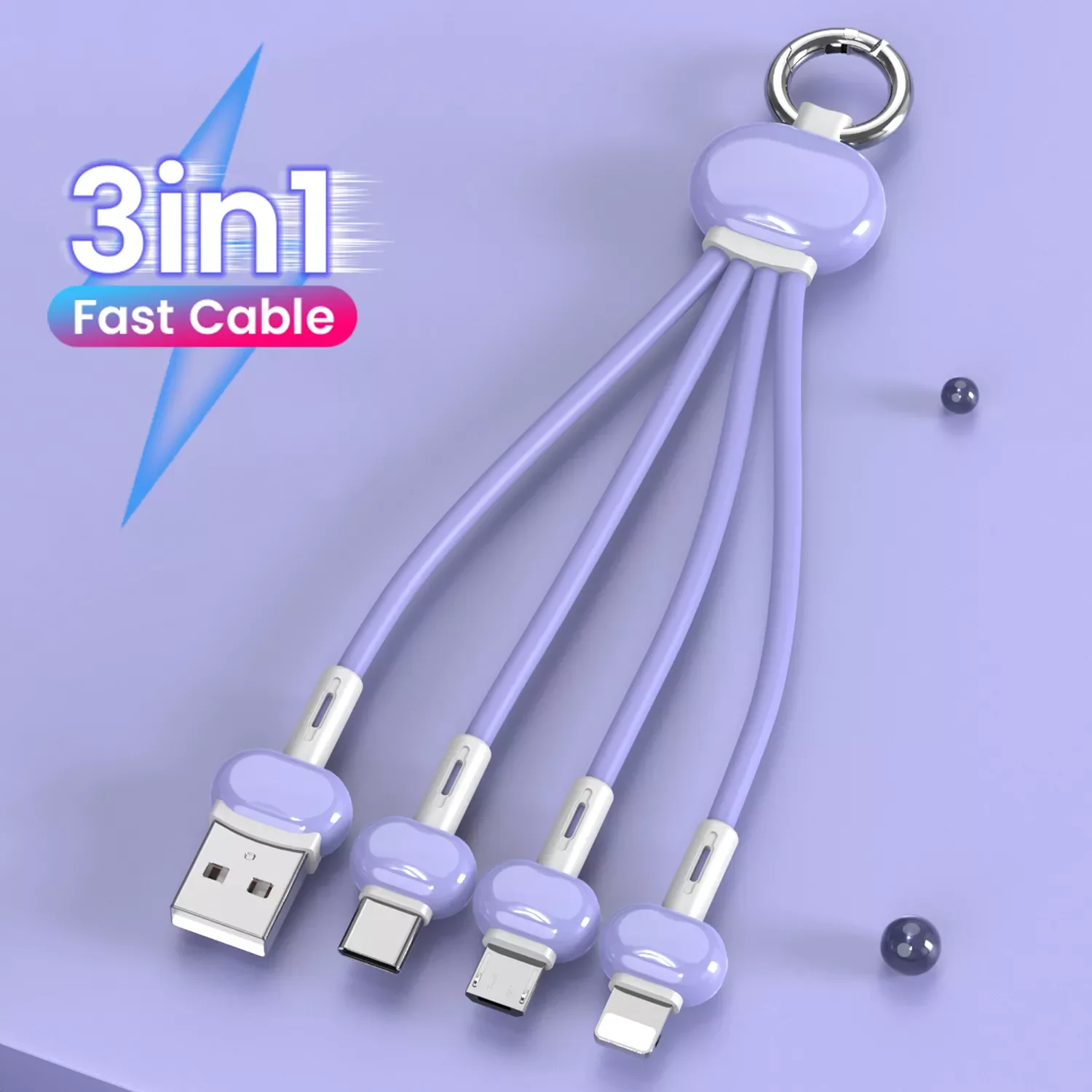

NEW2023 брелок 3 в 1 USB Тип C 12 11 XS X XR 3 в 1 Зарядное устройство USB Micro USB Тип C шнур