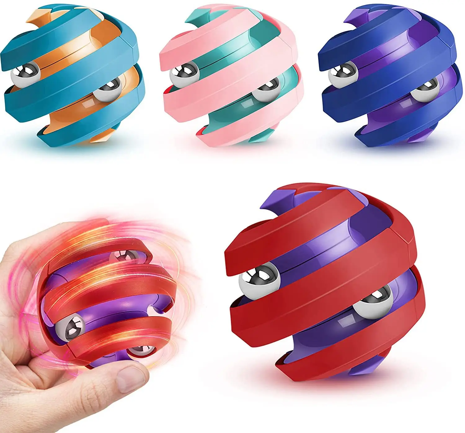 

Rotating Marble Track Magical Bead Orbit Ball Fingertip Decompression Infinity Cube Spinner Relieve Stress Puzzle Deform Toys