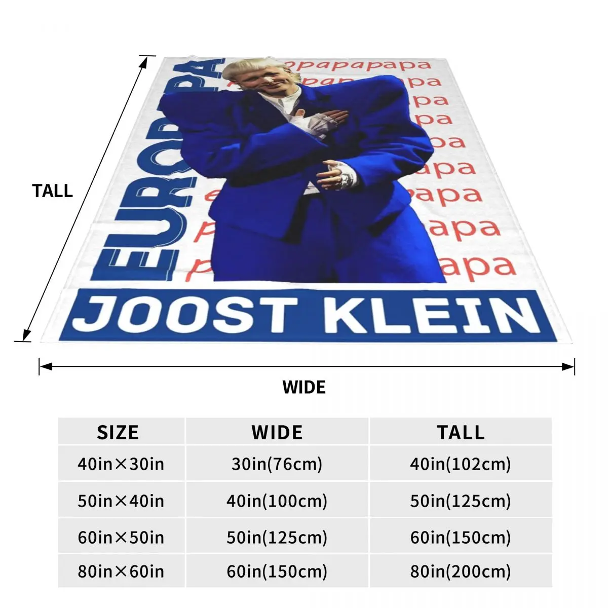 Супер мягкое одеяло Europapa Eurovisions 2024 Joost Klein для путешествий весеннее фланелевое