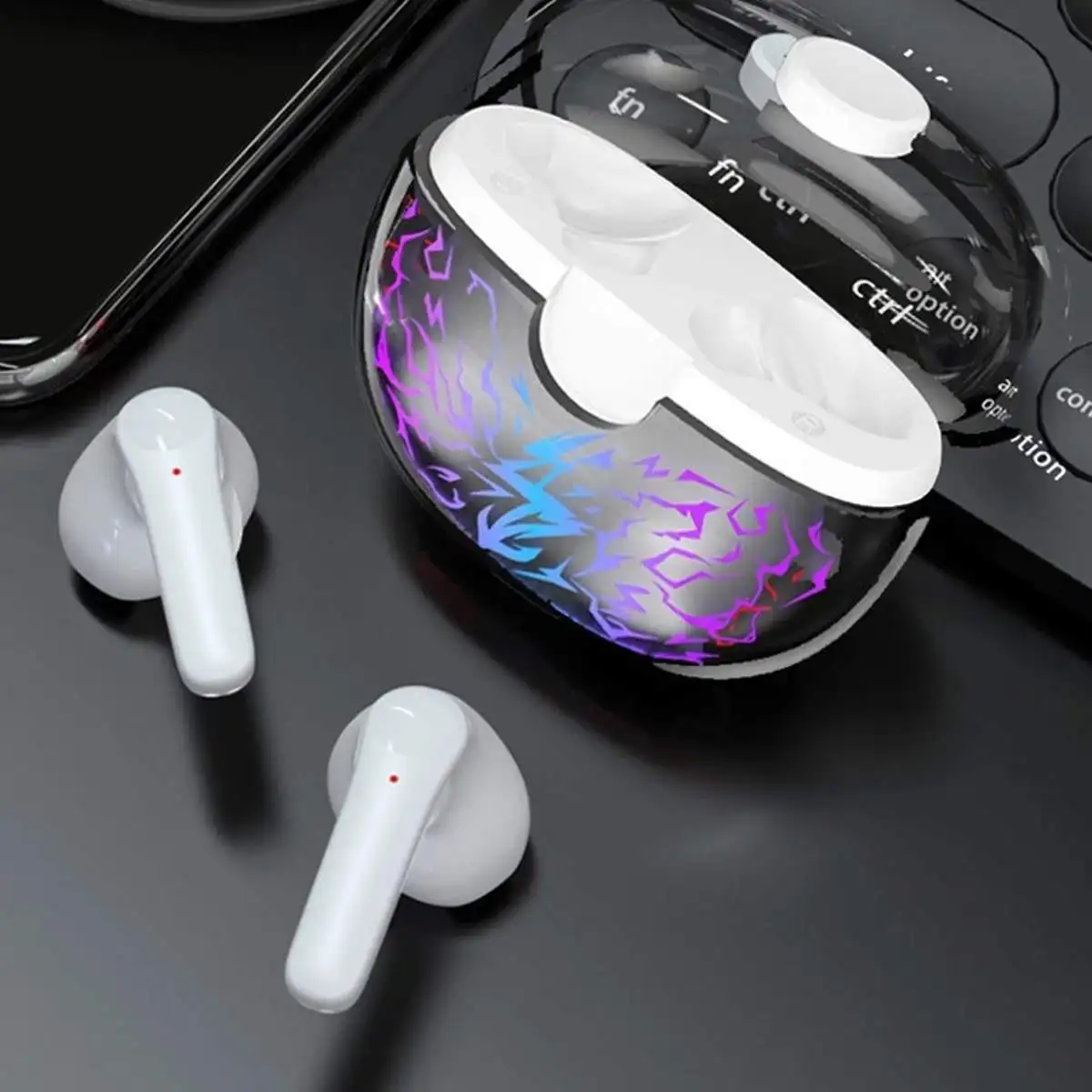 

KS15 TWS Wireless bluetooth 5.1 Headset HiFi Stereo Low Latency Headphones Gaming Headsets Earbuds With Mic Charging Case