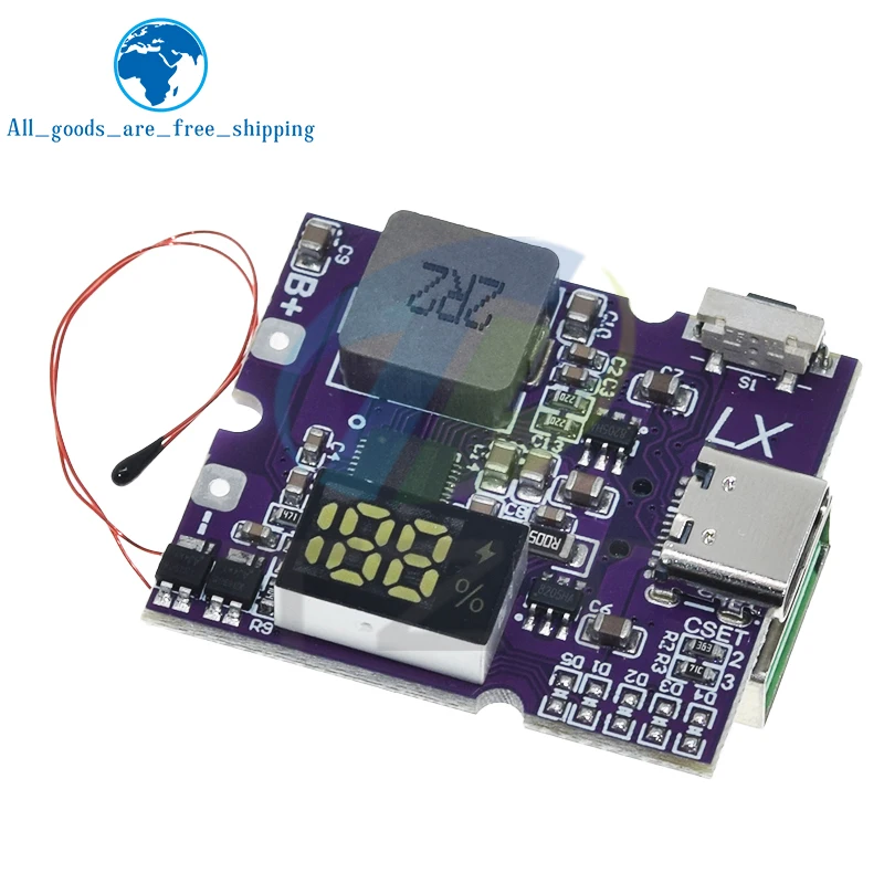 

22,5 Вт Power Bank, двунаправленная быстрая зарядка, печатная плата мобильного модуля питания с цифровым/светом, USB-поддержка типа C PD/QC3.0 2,0