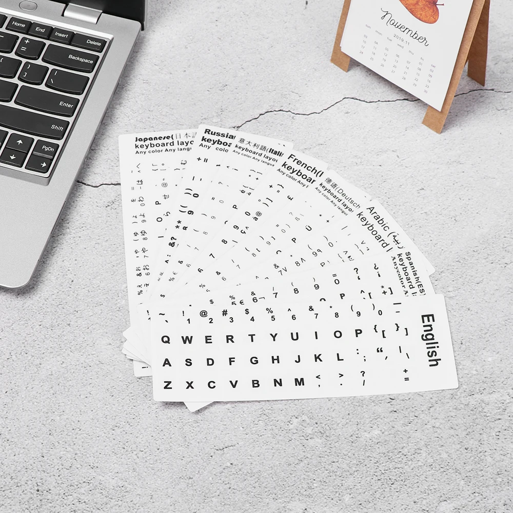 Бумажные наклейки на клавиатуру в современном стиле для ноутбуков и настольных