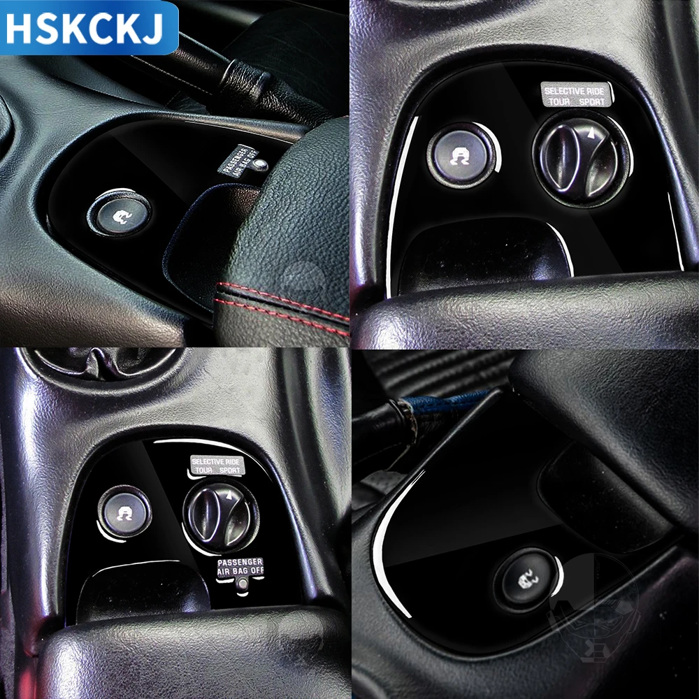 For Chevrolet Corvette C5 1998-2004 Accessories Car Interior  Traction Control Lower Conso Trim Sticker Plastic Decoration Black