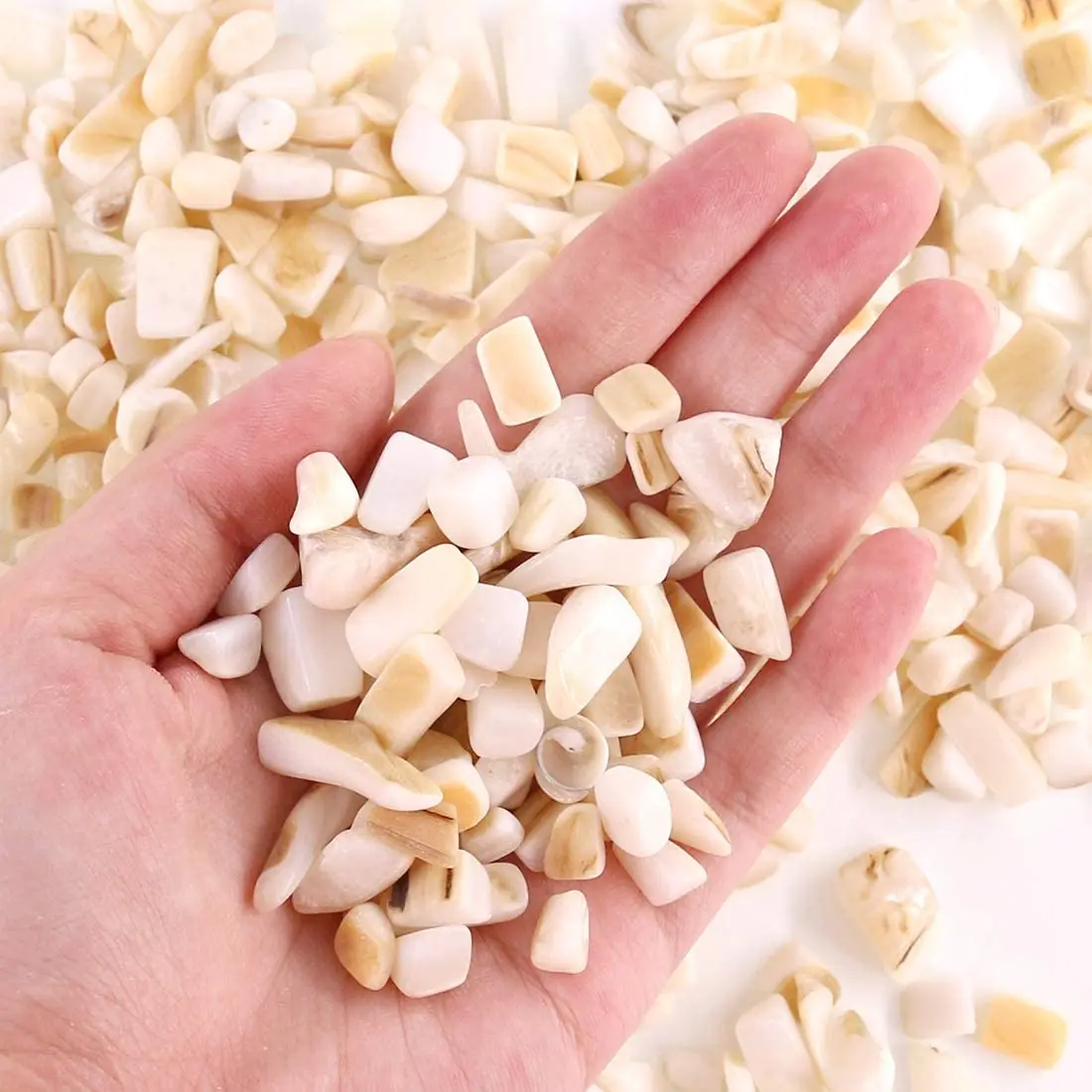 Белые кварцевые камни из морских ракушек раздавленные кристаллы натуральные