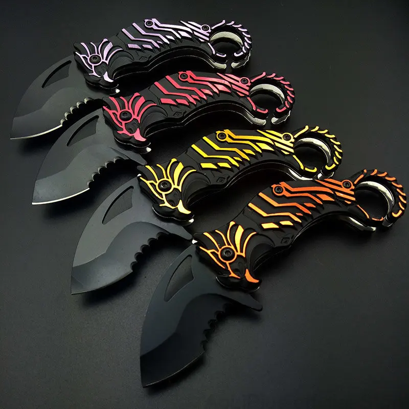 

4 Styles Eagle Eyes Tactical knife 440 stainless Claw Blade cover Handle Pocket Knife Survival Tool Outdoor Gift EDC