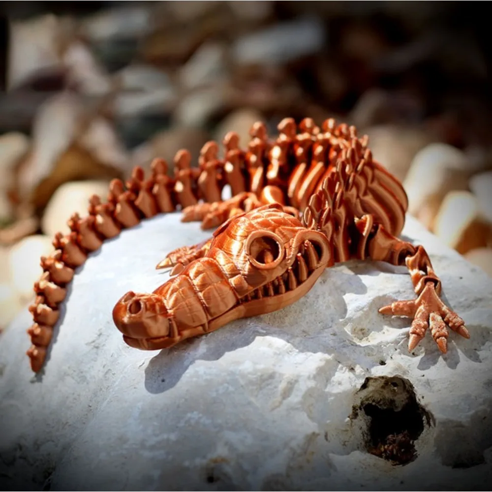 3D-печать Скелет крокодил шарнирный передвижной набор реквизит Ручная работа