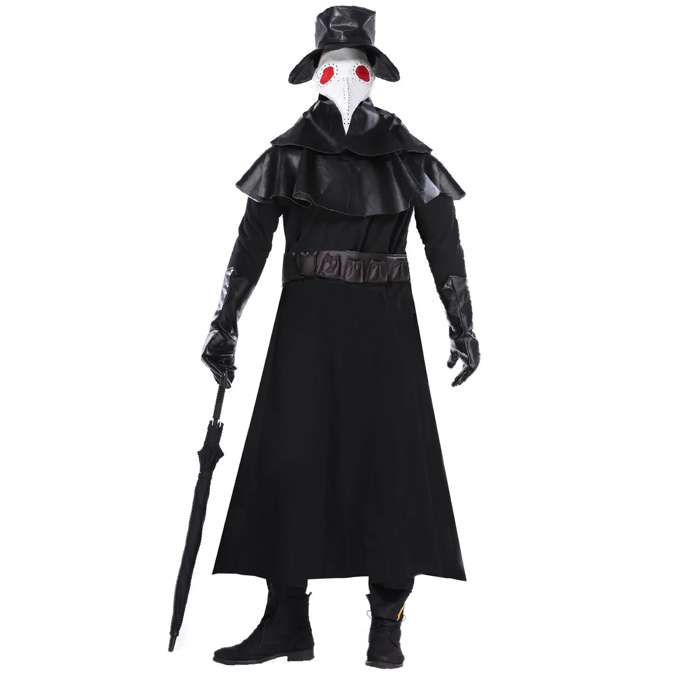 

Carnival Halloween Couples Plague Doctor Costume Middle Ages War Nurse Bird Beak Playsuit Cosplay Fancy Party Dress