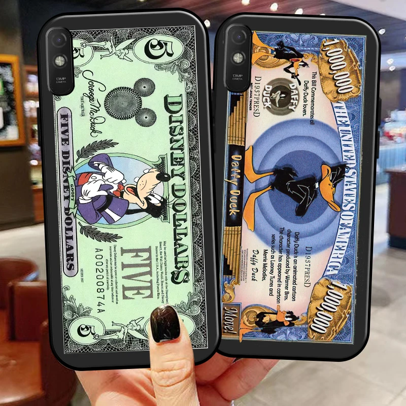 

Luxury Dollar Mickey Mouse For Xiaomi Redmi 9A 9AT 6.53 Inch Phone Case Coque Funda Carcasa Silicone Cover Soft Liquid Silicon