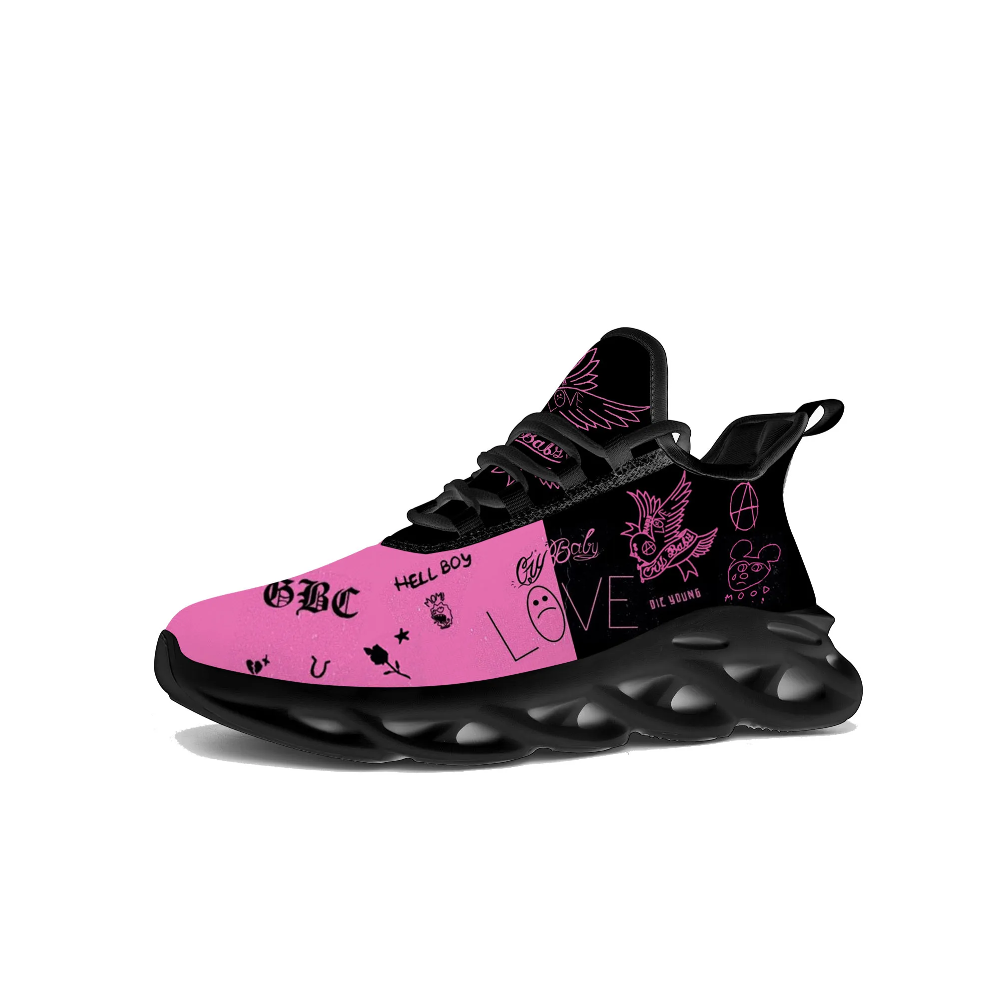 

Lil Peep Rapper Flats Sneakers Mens Womens Hot Hip Hop Pop Sports Running Shoe Sneaker Lace Up Mesh Footwear Tailor-made Shoe